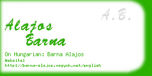 alajos barna business card